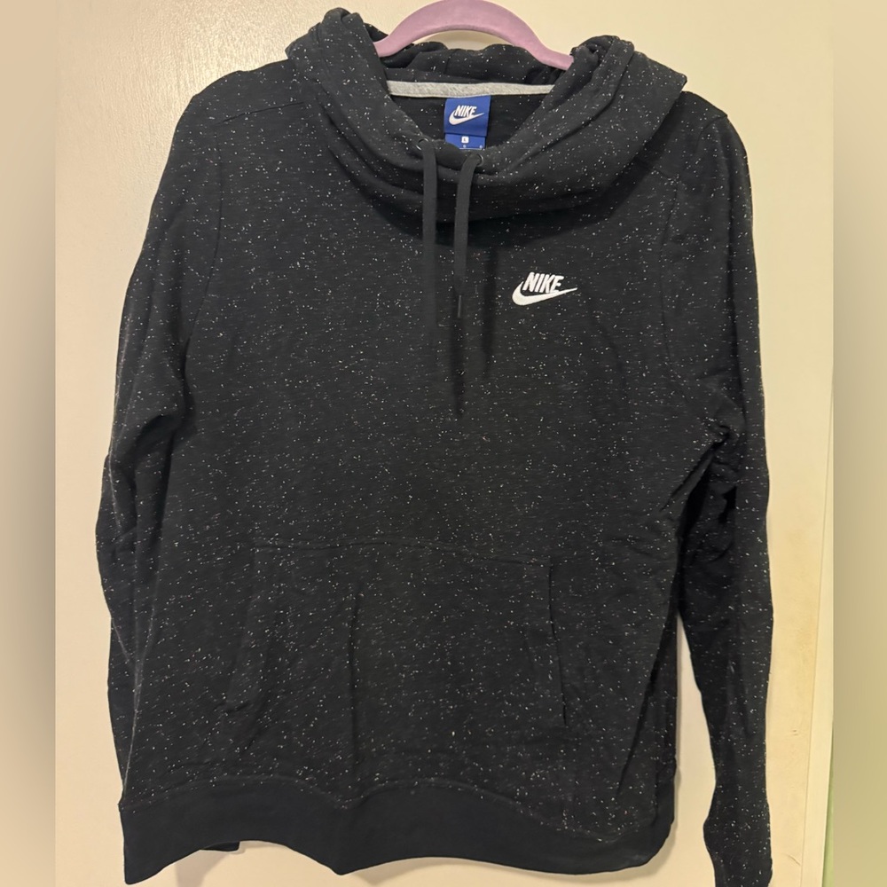 Nike Black Hoodie with Multicolor Speckles